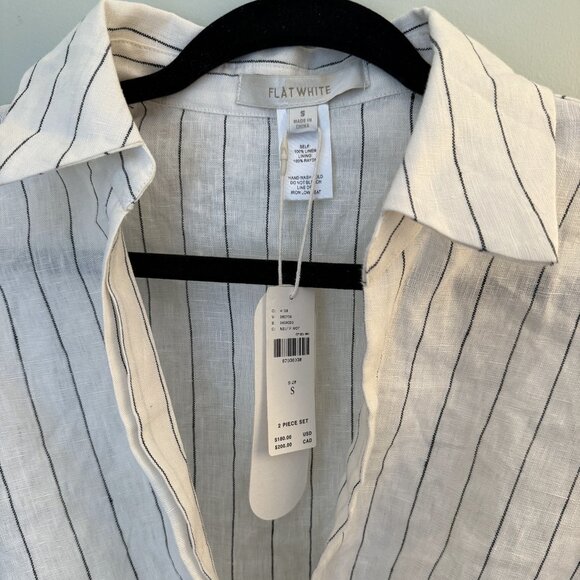 Anthropologie Striped Blouse - Cream and Black - Picture 2 of 10